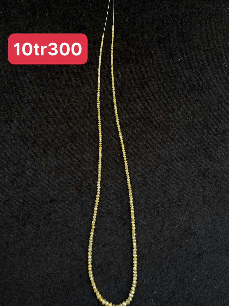 Chuỗi kim cương cắt giác vàng thiên nhiên  Dài 37cm #3