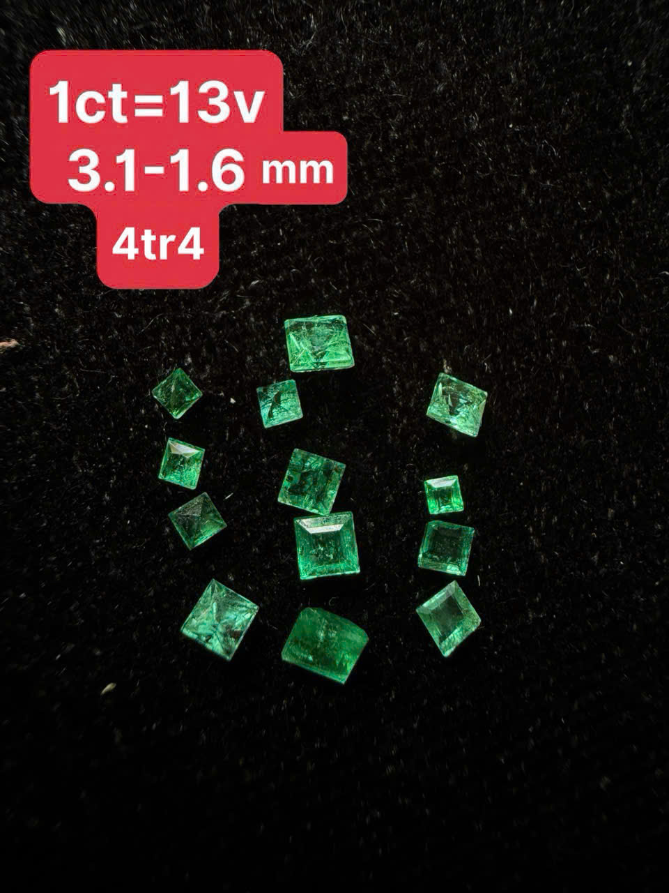 Lục bảo Columbia thiên nhiên  Size: 1.1- 3.2mm #1