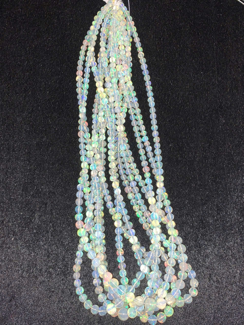 Chuỗi opal tròn màu trắng #3
